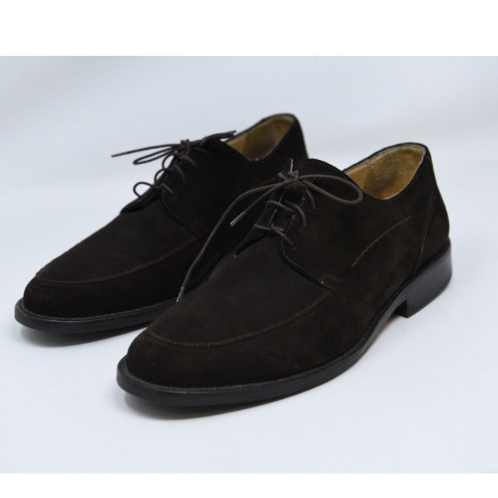 Johnston & Murphy XC4 Brown Suede Lace-Up Casual Oxfords Made in Italy Sz 8.5